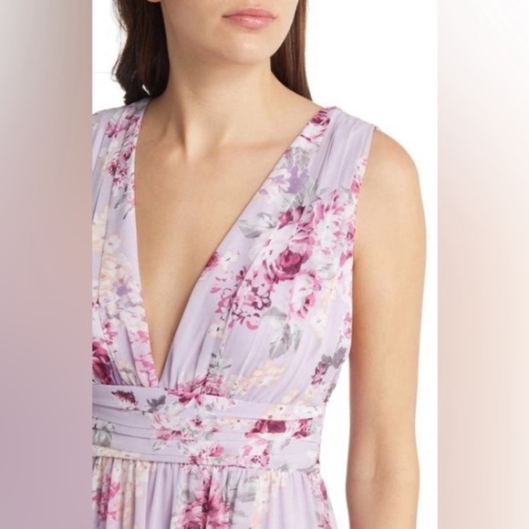 New! Lulu's Garden Meandering Maxi Dress Lavender Floral NWT 21851 - Picture 5 of 16